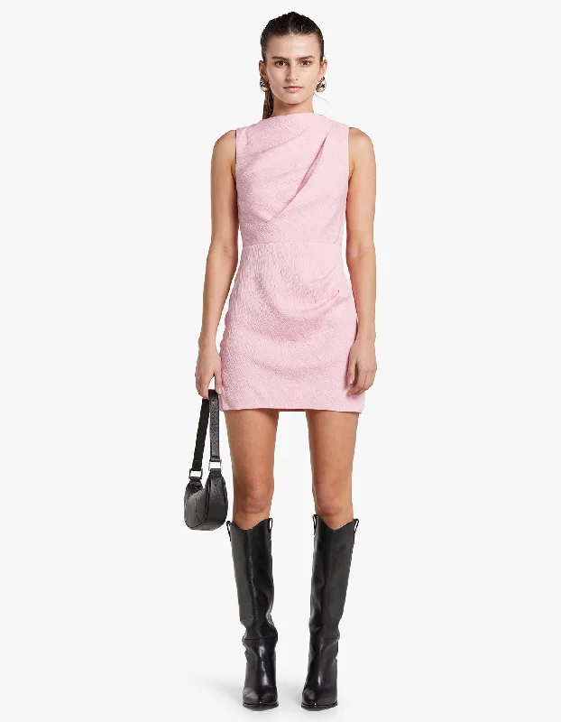 Chiffon Club Mini Dresses-Eryn Mini Dress - Wafer Pink