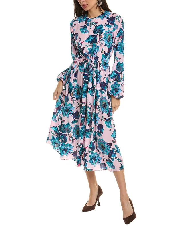 Tie Dye Party Midi Dresses-Diane von Furstenberg Sydney Silk-Blend Midi Dress