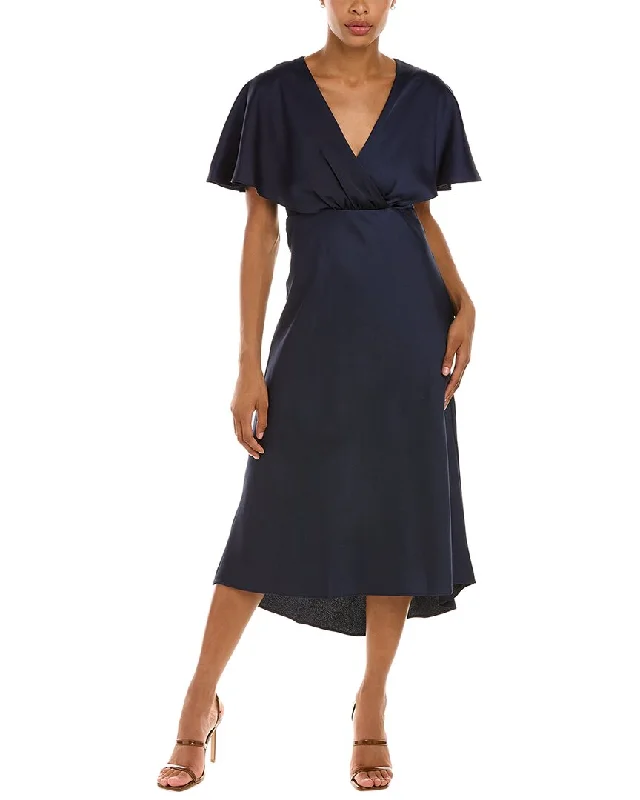 Denim Midi Dresses-Taylor Bias Cut Midi Dress