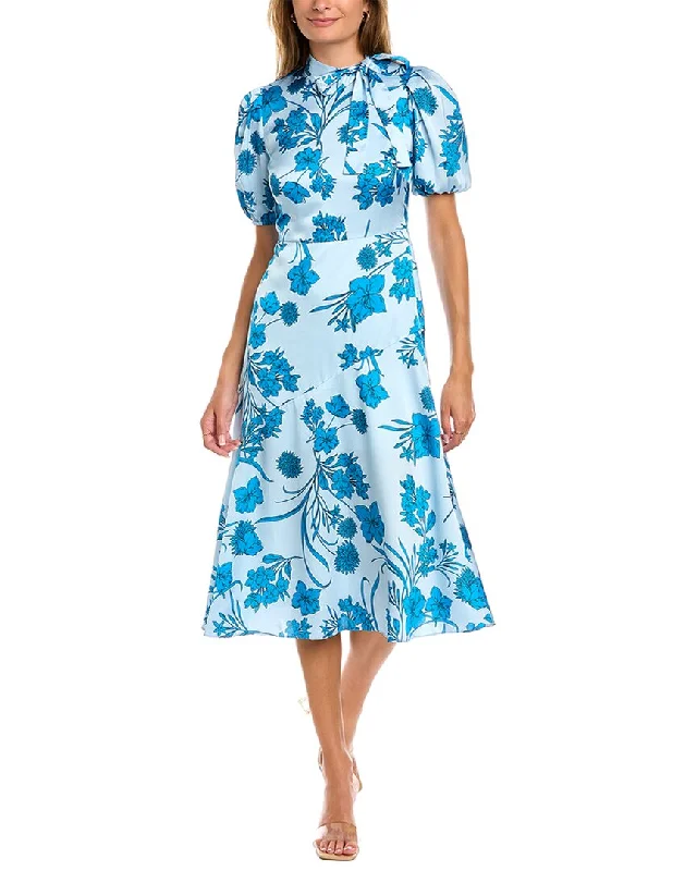 Women Floral Midi Dresses-ML Monique Lhuillier Midi Dress