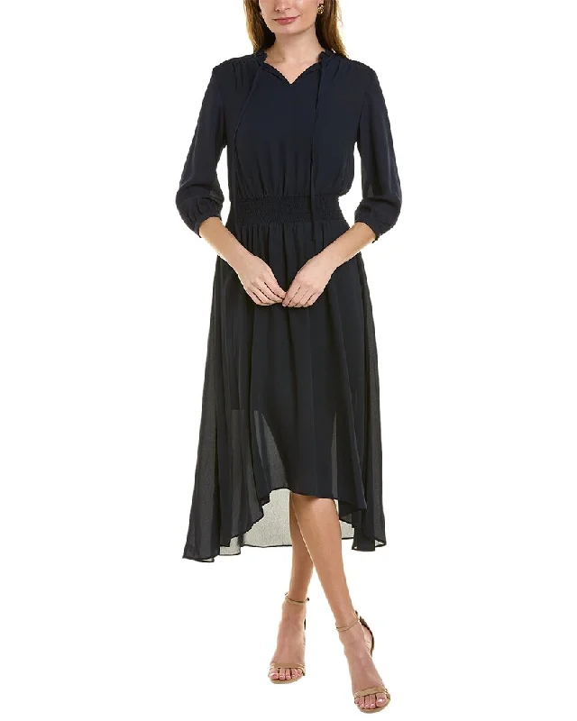 Long Sleeve Winter Midi Dresses-Nanette Nanette Lepore Crepe Midi Dress