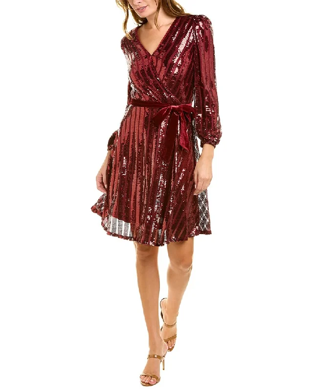 Knit Formal Midi Dresses-Nanette Lepore Sequined Midi Dress