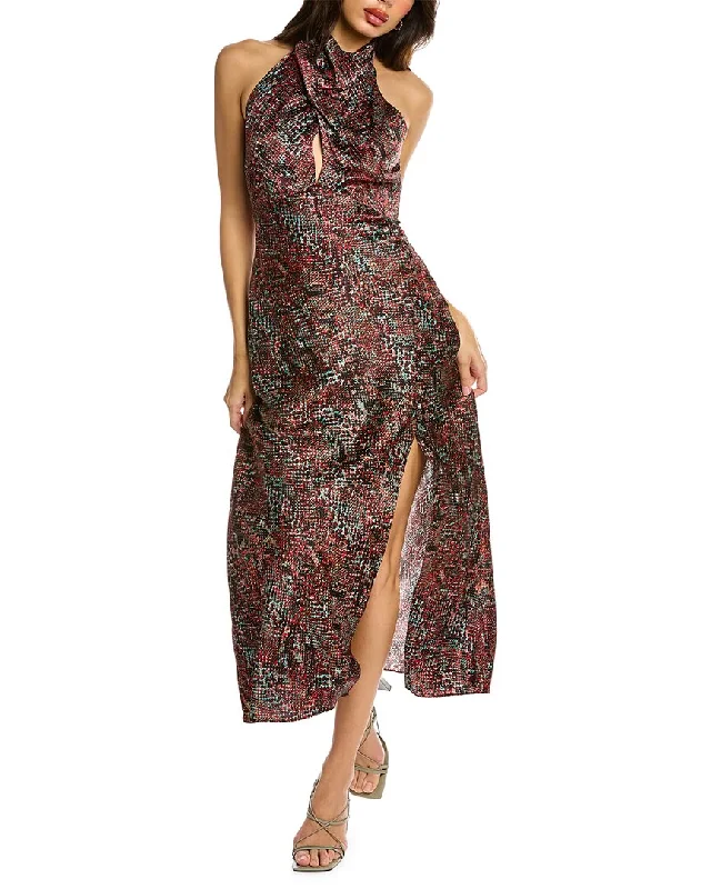 Casual Midi Dresses-Nicholas Aline Cross Over Silk Midi Dress