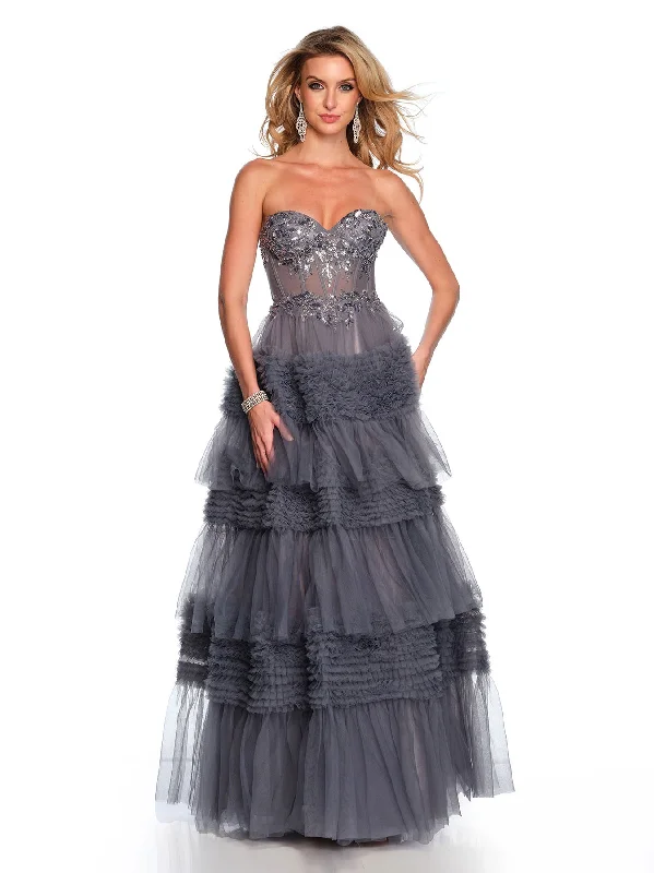 Prom Plaid Evening Dress-Long Evening Dress by Dave and Johnny 11667