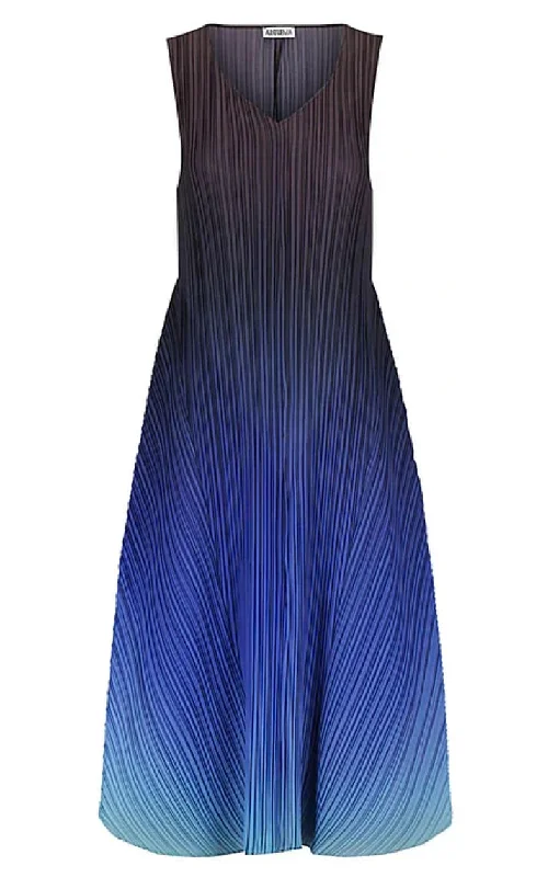 Knit Club Maxi Dresses-Alquema- Long Estrella Dress in Cavier Nightfall