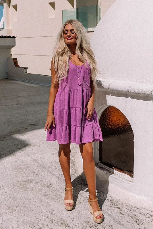 Denim Vintage Maxi Dresses-Long Time Coming Shift Dress In Orchid