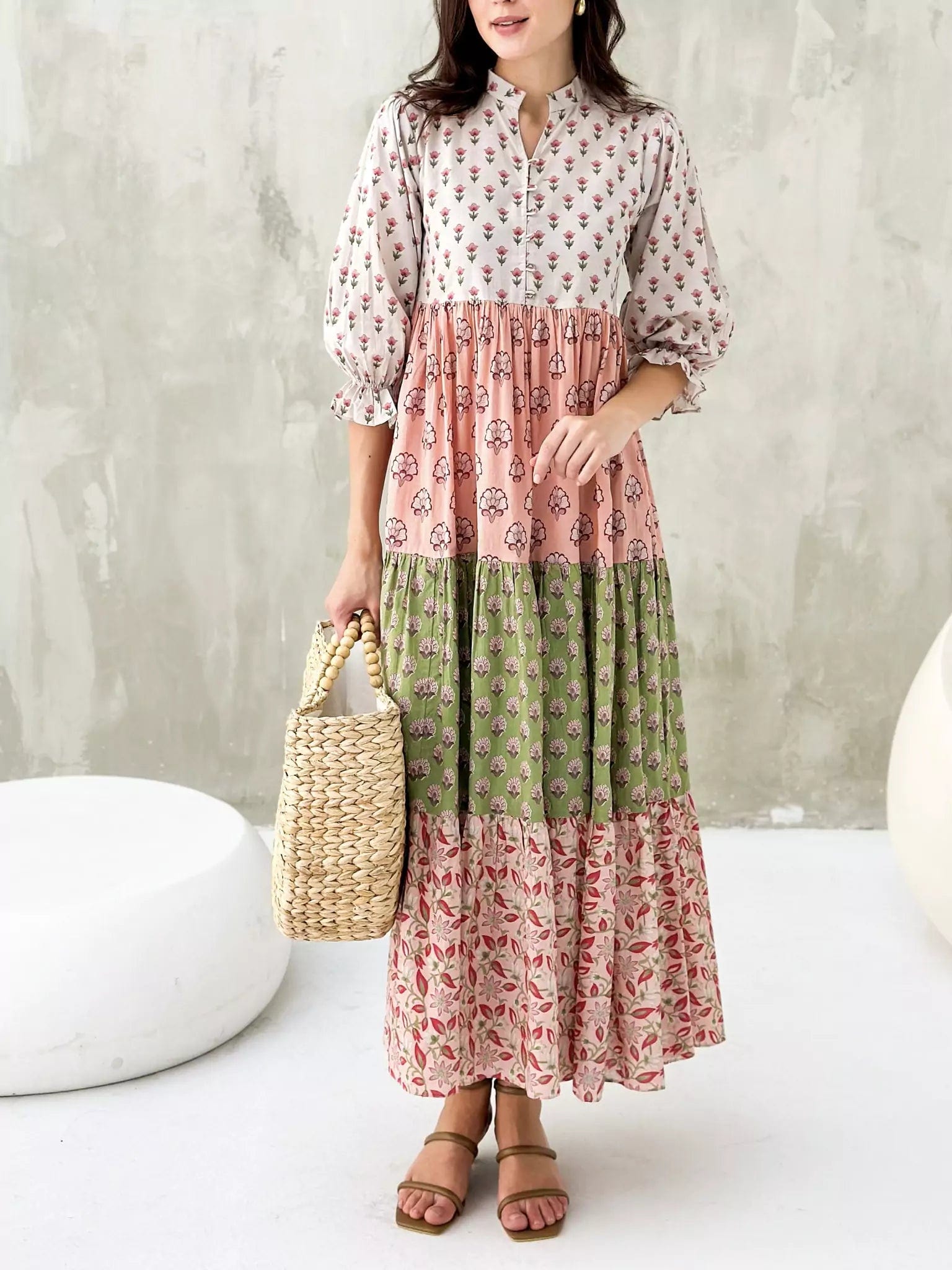 Women Maxi Dresses-Martie Floral Long Dress