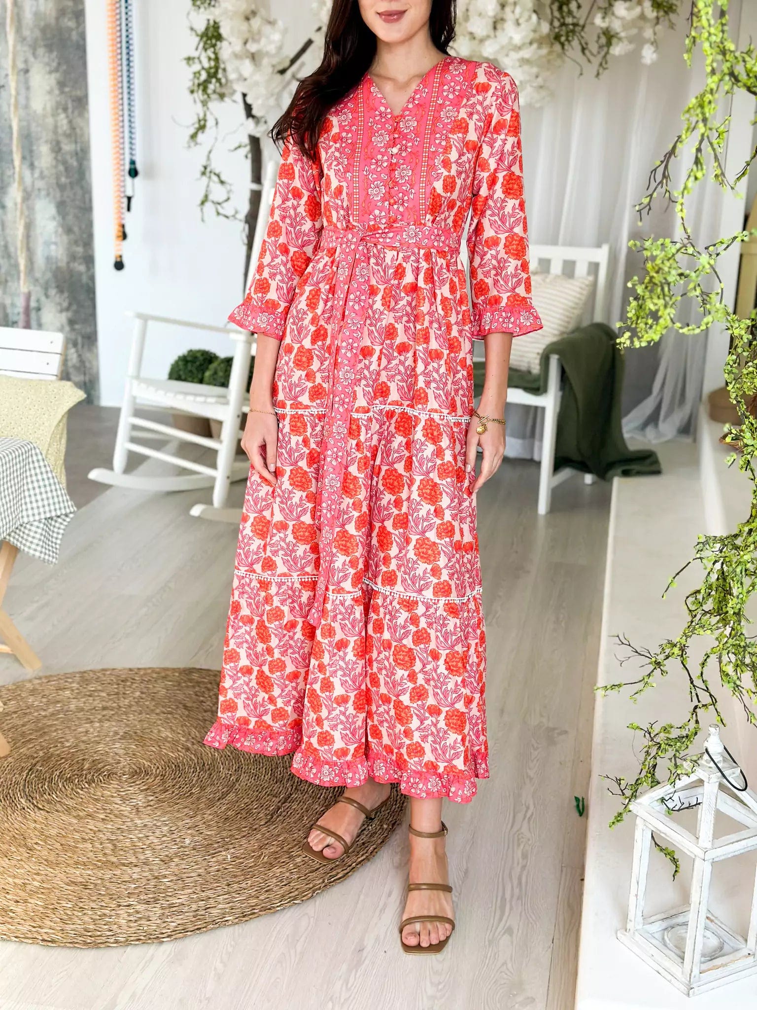 Petite Maxi Dresses-Tart Floral Long Dress