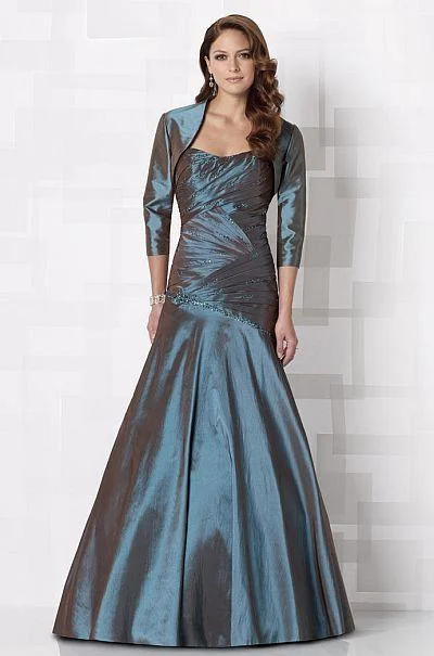 Grey Boho Maxi Dresses-Mon Cheri - Long Dress In Patina 212673